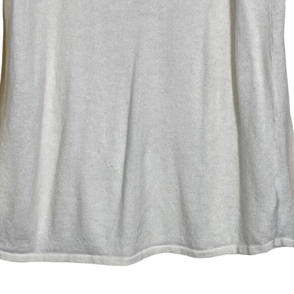 Soft Surroundings Ivory Wool-Blend Pleated Back Tunic Reserva Sweater - Medium - Picture 8 of 9